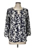 Collective Concepts 100% Polyester Blue 3/4 Sleeve Blouse Size L - photo 1