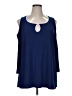 Slinky Brand Blue Sleeveless Blouse Size 1X - photo 1