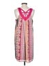 Rose + Olive 100% Polyester Print Pink Casual Dress Size S - photo 2