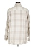 Jachs Girlfriend Plaid Ivory Long Sleeve Button-Down Shirt Size XL - photo 2