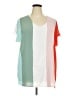 Assorted Brands Color Block White Short Sleeve T-Shirt Size 22 - photo 1