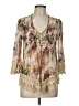 Adiva Tan 3/4 Sleeve Blouse Size L - photo 1
