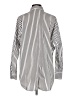 Go Silk 100% Cotton Stripes Silver Long Sleeve Blouse Size L - photo 2