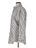 Go Silk 100% Cotton Stripes Silver Long Sleeve Blouse Size L - photo 5