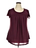 Assorted Brands Burgundy Short Sleeve Blouse Size XXL - photo 1