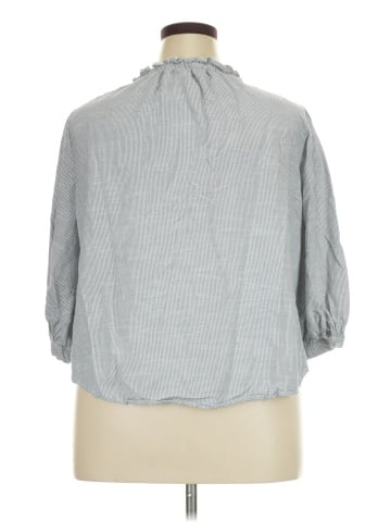 LC Lauren Conrad 3/4 Sleeve Button-Down Shirt (view 2)