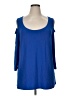 Slinky Brand Blue 3/4 Sleeve Top Size 1X - photo 1
