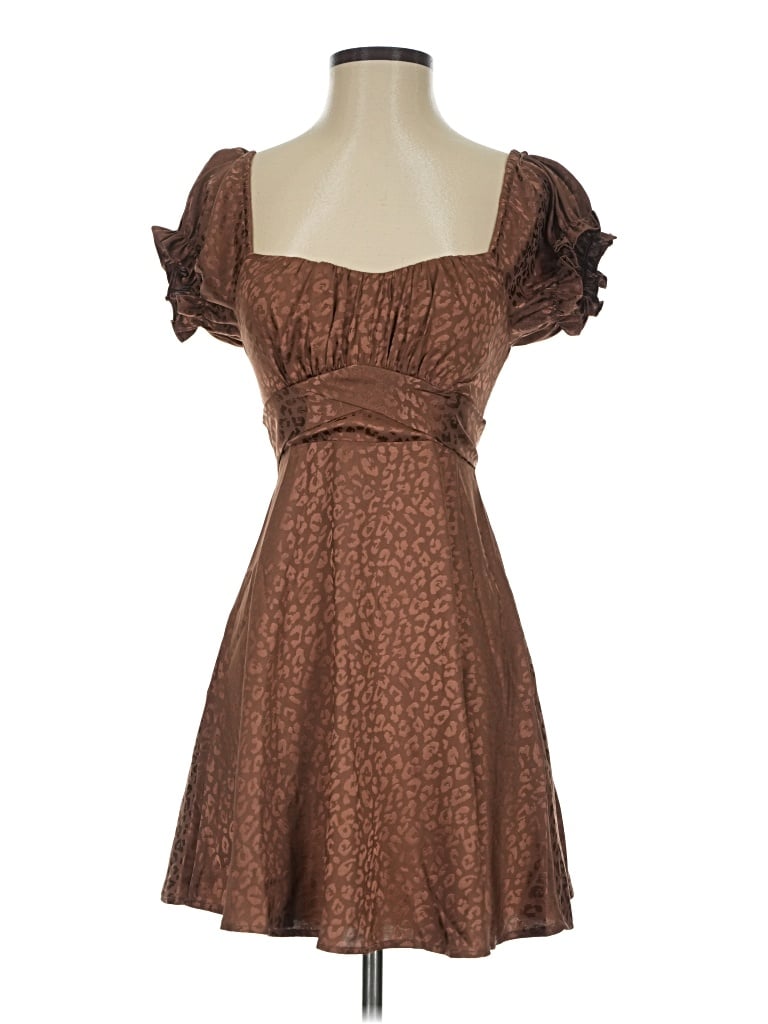 Pre-owned Mi Ami Cocktail Dress In Brown