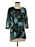 MULTIPLES 100% Polyester Teal 3/4 Sleeve Top Size S - photo 1