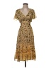 Max Studio 100% Polyester Paisley Gold Cocktail Dress Size XS - photo 1
