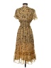 Max Studio 100% Polyester Paisley Gold Cocktail Dress Size XS - photo 2