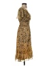 Max Studio 100% Polyester Paisley Gold Cocktail Dress Size XS - photo 4