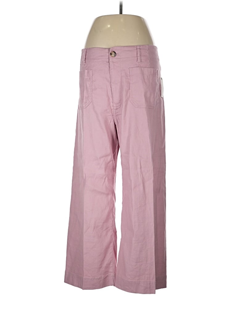 Pre-owned Maeve Linen Pants In Pink