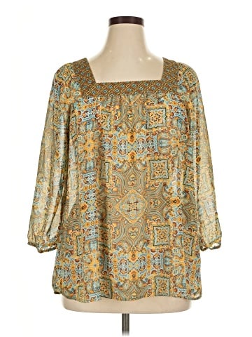 Charming Charlie 3/4 Sleeve Blouse (view 1)