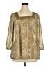 Charming Charlie 100% Polyester Gold 3/4 Sleeve Blouse Size XL - photo 1