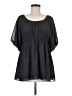 Odille 100% Polyester Black Short Sleeve Blouse Size 6 - photo 1