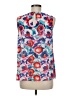Laundry by Shelli Segal Floral Multi Color Blue Sleeveless Blouse Size M - photo 2