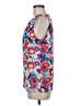 Laundry by Shelli Segal Floral Multi Color Blue Sleeveless Blouse Size M - photo 5