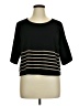 Halogen 100% Polyester Black Short Sleeve Top Size XL - photo 1
