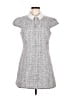 Likely 100% Polyester Tweed Gray Casual Dress Size 8 - photo 1