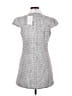 Likely 100% Polyester Tweed Gray Casual Dress Size 8 - photo 2