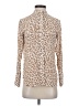 J.Crew 100% Silk Animal Print Tan Long Sleeve Silk Top Size 00 - photo 1