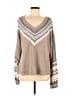Unbranded Chevron-herringbone Tan Gray Pullover Sweater Size M - photo 1
