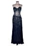 Jovani 100% Polyester Blue Cocktail Dress Size 10 - photo 1