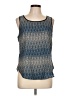 Valerie Bertinelli 100% Polyester Blue Sleeveless Top Size L - photo 1