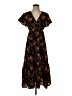Shein 100% Polyester Floral Brown Casual Dress Size 4 - photo 1