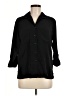 Studio C Black 3/4 Sleeve Button-Down Shirt Size M - photo 1