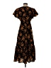 Shein 100% Polyester Floral Brown Casual Dress Size 4 - photo 2