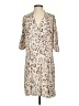 BCBGMAXAZRIA 100% Polyester Animal Print Tan Casual Dress Size S - photo 1