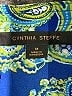 Cynthia Steffe 100% Polyester Paisley Blue Short Sleeve Blouse Size M - photo 7