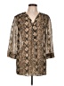 Mix & CO 100% Polyester Brown 3/4 Sleeve Blouse Size L - photo 1