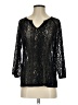 Laundry by Shelli Segal Black 3/4 Sleeve Blouse Size S - photo 1