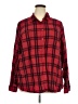 St. John's Bay 100% Cotton Plaid Red Long Sleeve Button-Down Shirt Size 3X - photo 1