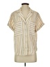 Universal Thread Stripes Ivory Short Sleeve Blouse Size S - photo 1