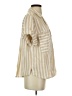 Universal Thread Stripes Ivory Short Sleeve Blouse Size S - photo 4