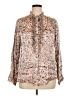 Ruby Rd. Animal Print Brown Long Sleeve Blouse Size 16 - photo 1