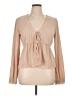 Francesca's Tan Long Sleeve Blouse Size XL - photo 1
