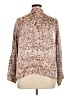 Ruby Rd. Animal Print Brown Long Sleeve Blouse Size 16 - photo 2