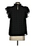 Entro 100% Polyester Black Short Sleeve Blouse Size S - photo 2