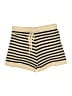 Shein 100% Viscose Stripes Gold Shorts Size 6 - photo 1