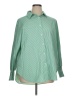 Unbranded Houndstooth Green Long Sleeve Button-Down Shirt Size XL - photo 1