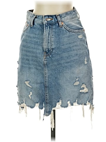 Zara Denim Skirt (view 1)