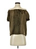 Shein 100% Polyester Brown Short Sleeve Blouse Size 4 - photo 1