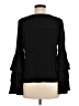 Alexis 100% Silk Black Long Sleeve Silk Top Size M - photo 2