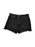 Zara Black Denim Shorts Size 12 - photo 1