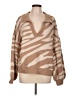 Altar'd State Animal Print Tan Pullover Sweater Size L - photo 1